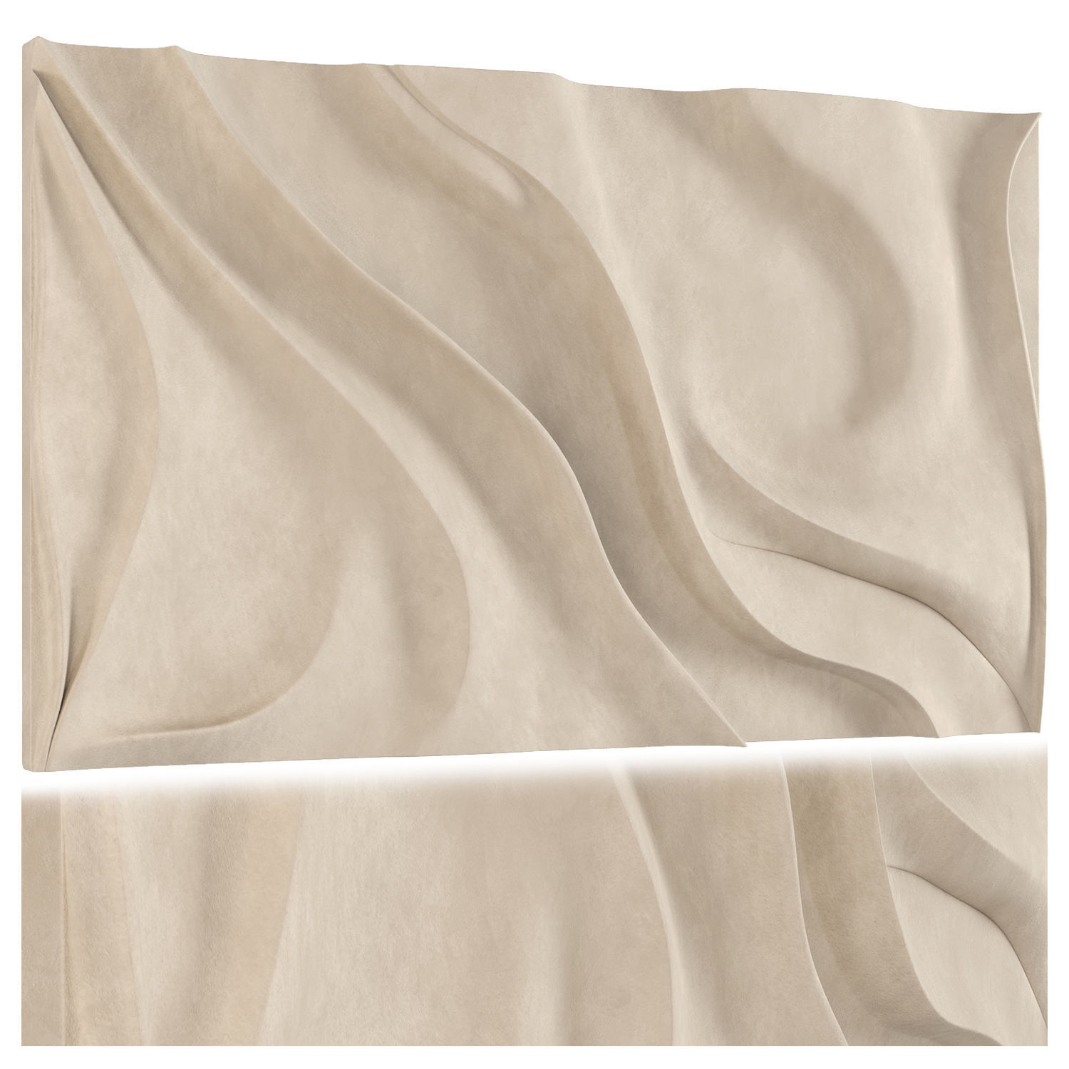 Minimalist Textured Wall Decor 3D model_3