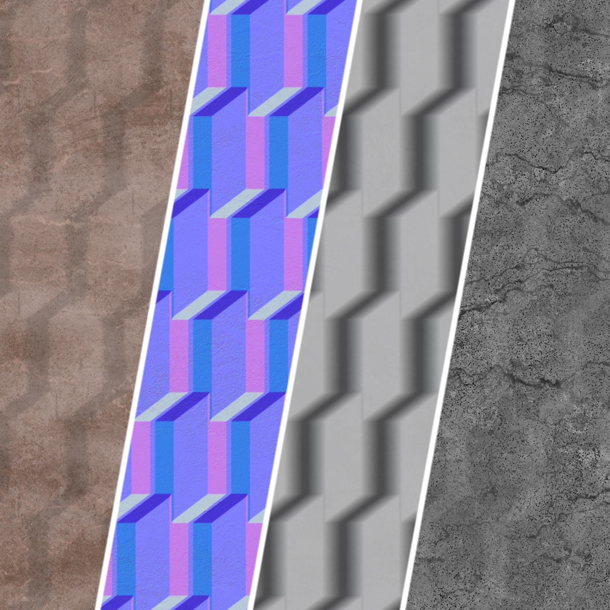 Stone Wall Materials 98- Decorative Pattern - Pbr 4k Seamless Texture_3