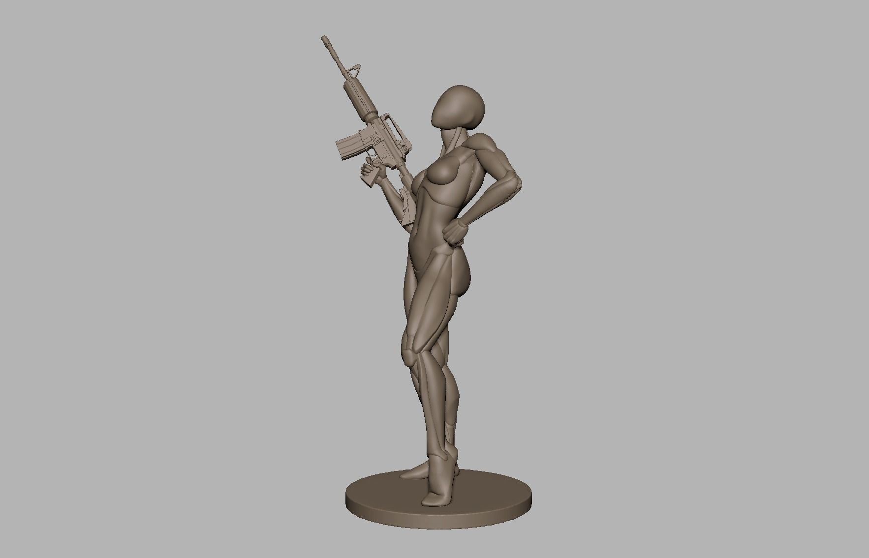 Set of posed base meshes  3D print model_8
