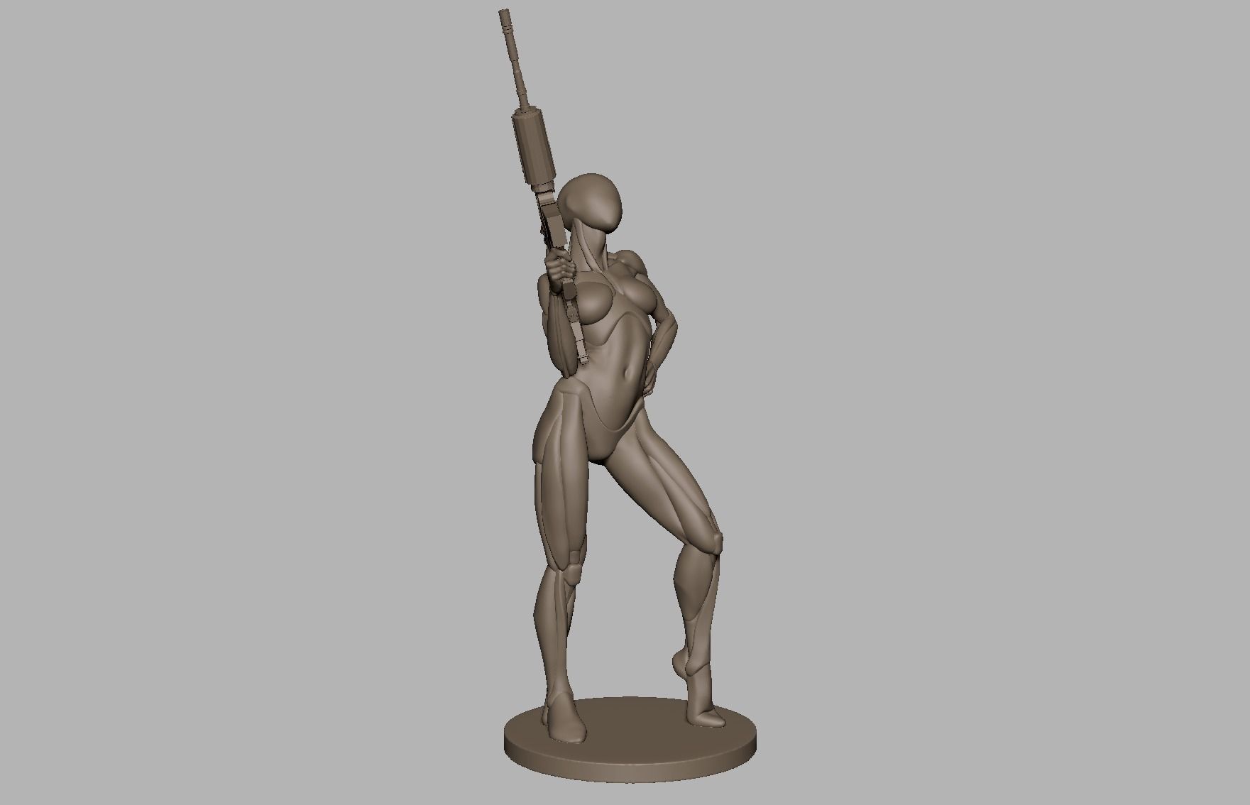 Set of posed base meshes  3D print model_19