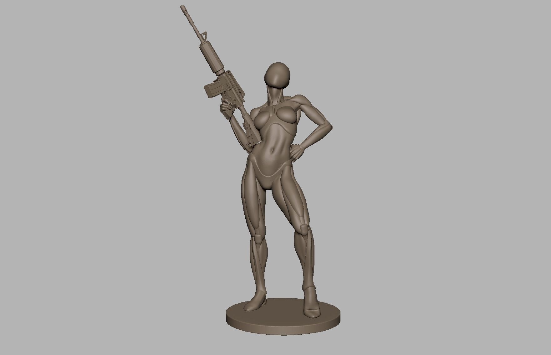 Set of posed base meshes  3D print model_4