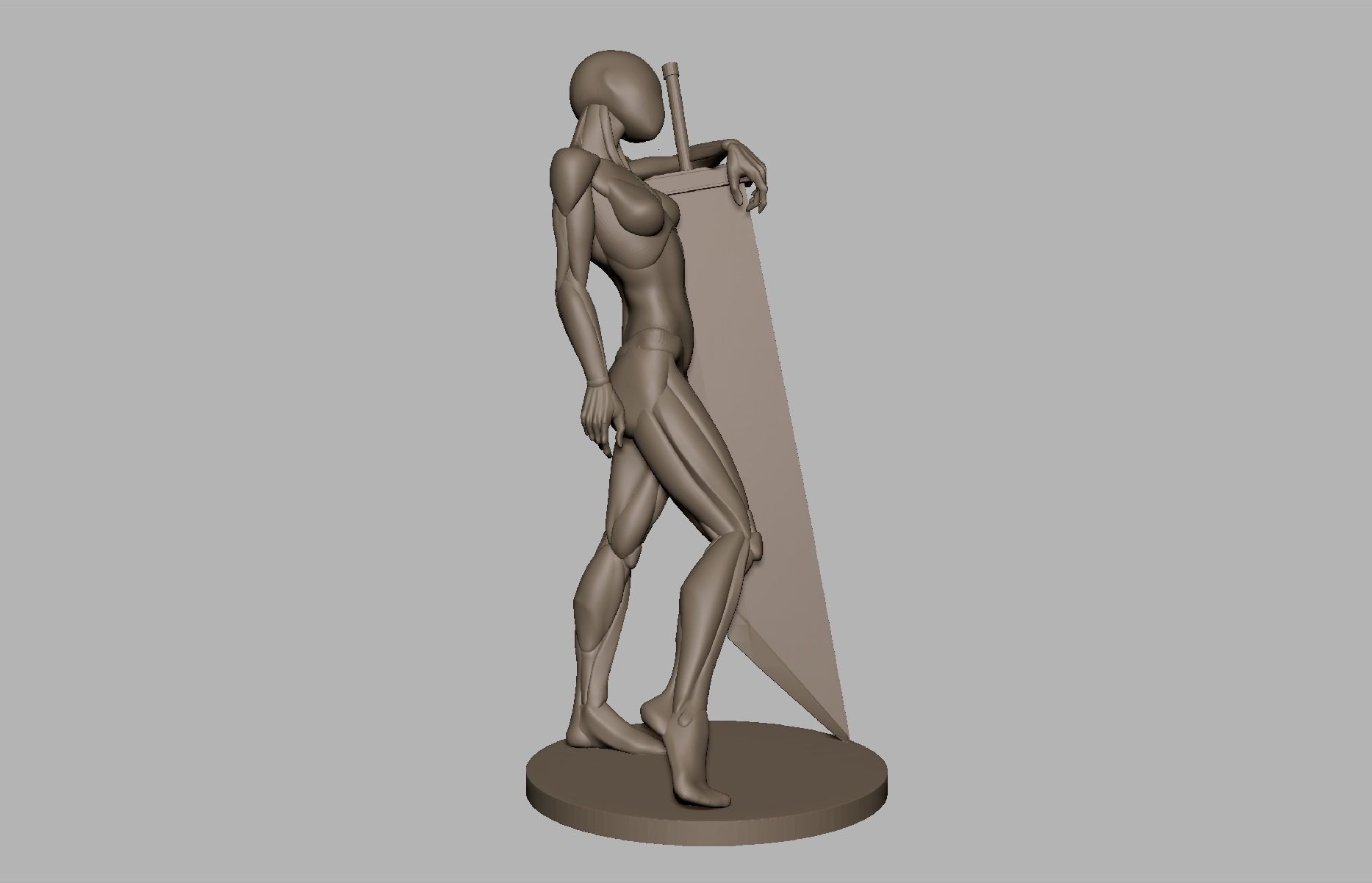 Set of posed base meshes  3D print model_10