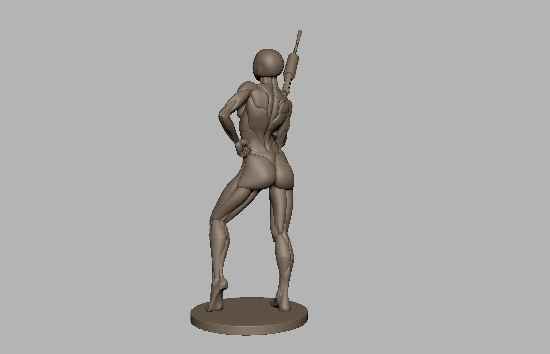 Set of posed base meshes  3D print model_12