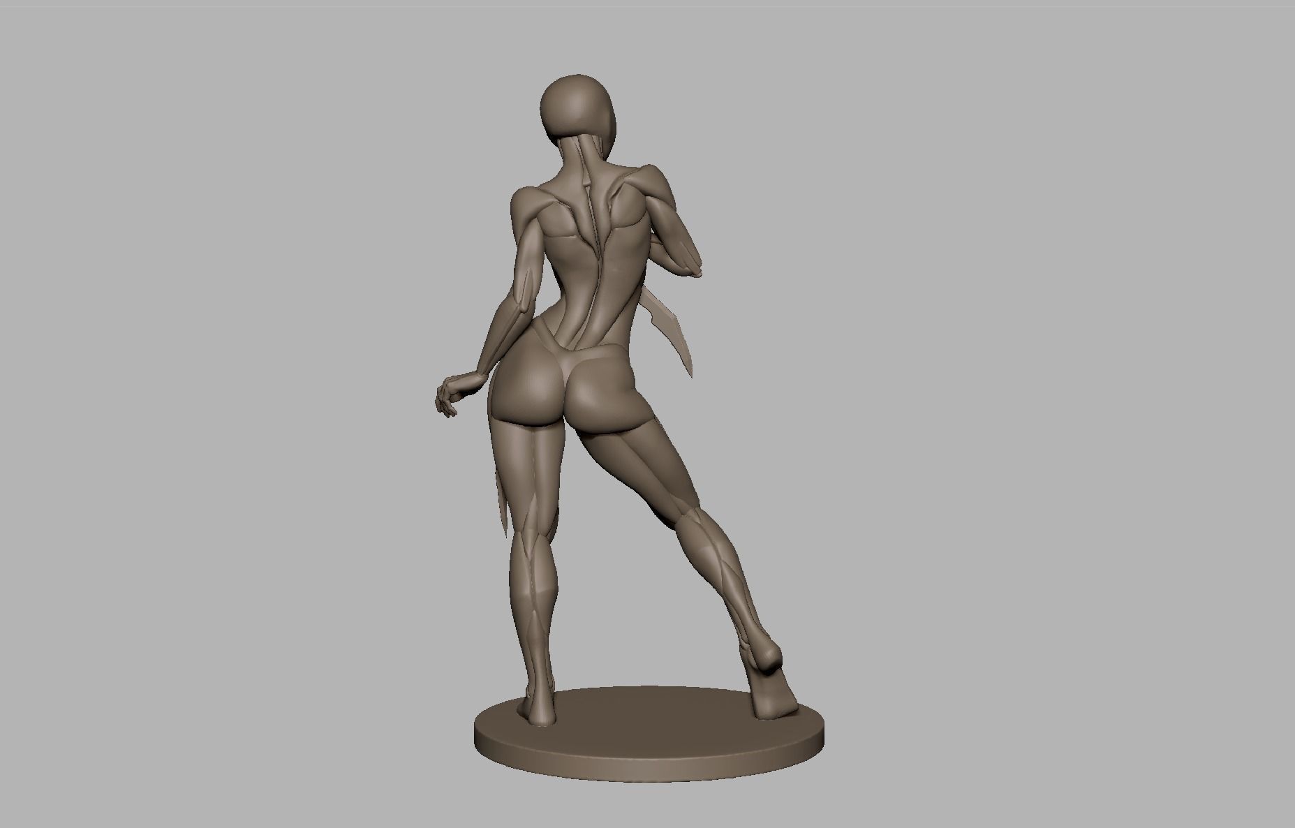 Set of posed base meshes  3D print model_16
