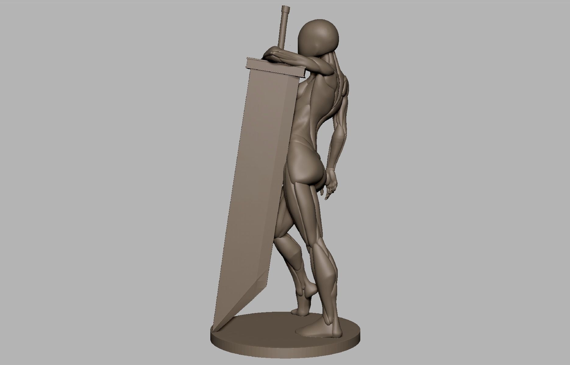 Set of posed base meshes  3D print model_18