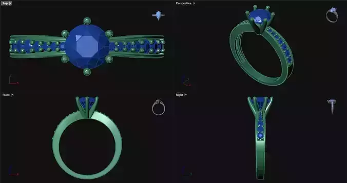 6 Prong Diamond Engagement Ring 