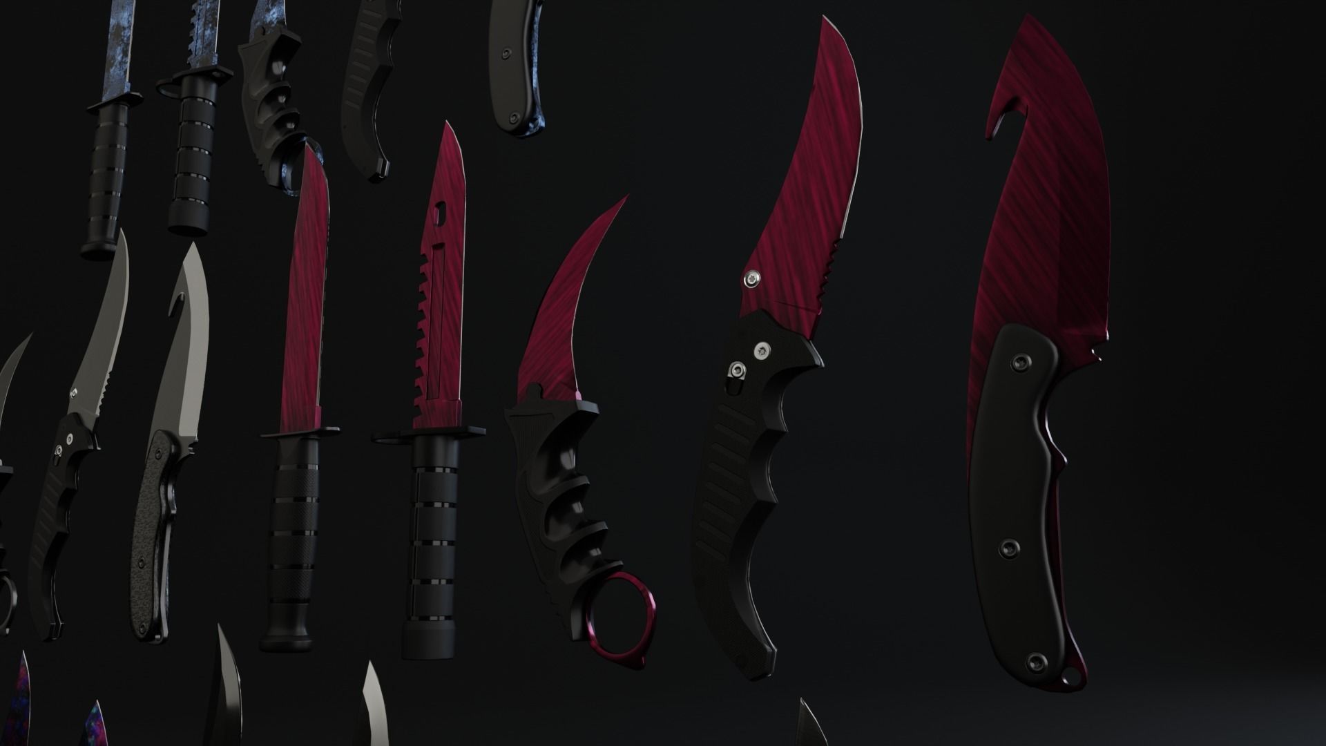 Knife Low-poly 3D model_13