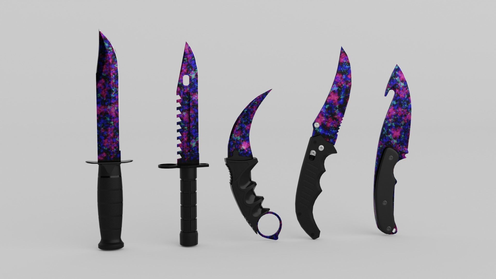 Knife Low-poly 3D model_2