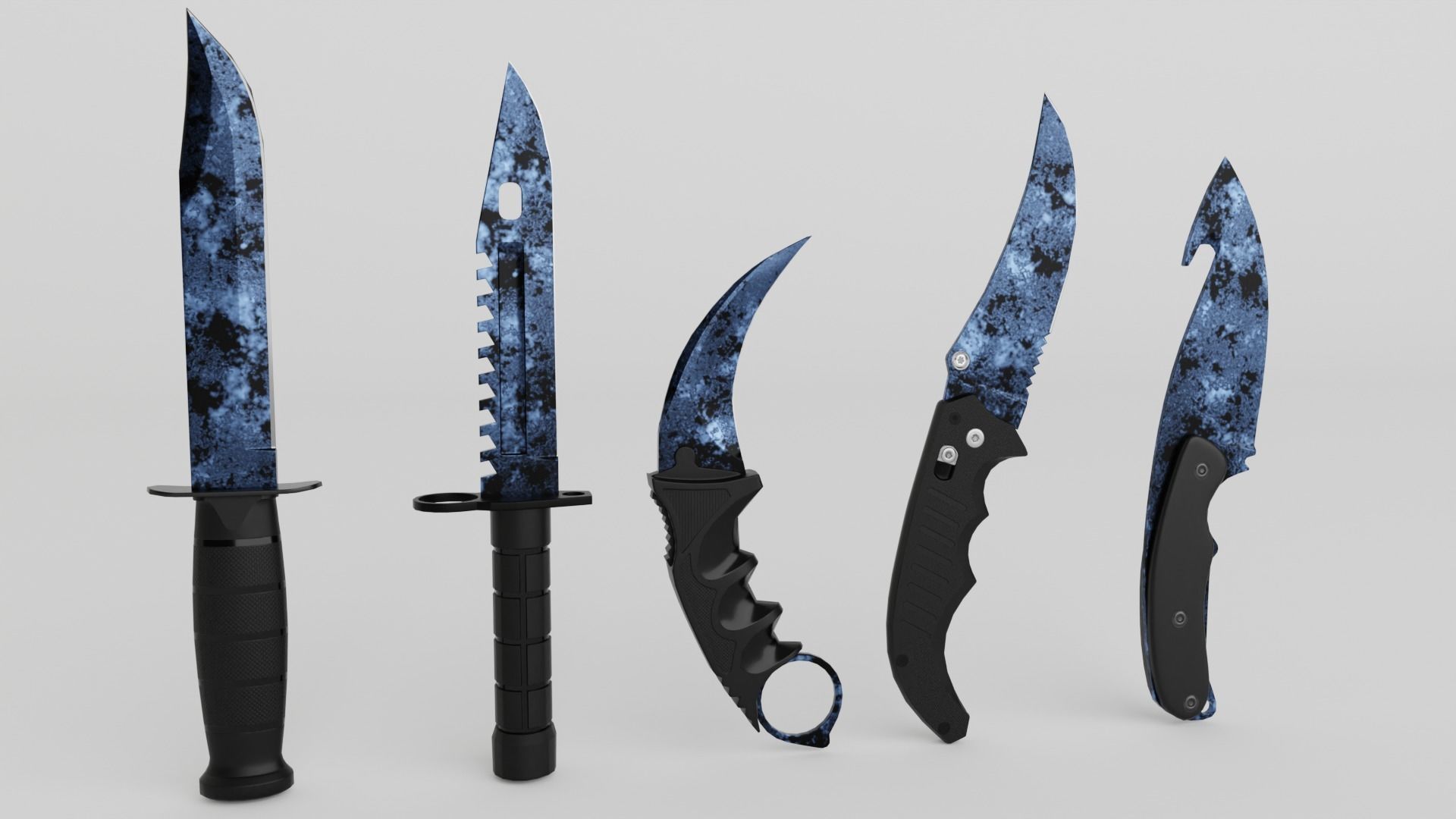 Knife Low-poly 3D model_9