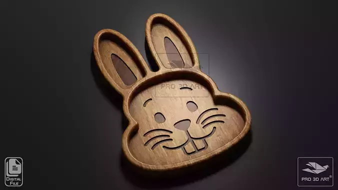 Easter Bunny Tray - CNC Files for Wood