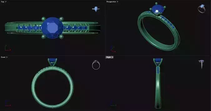 Diamond Engagement Ring with sidestones