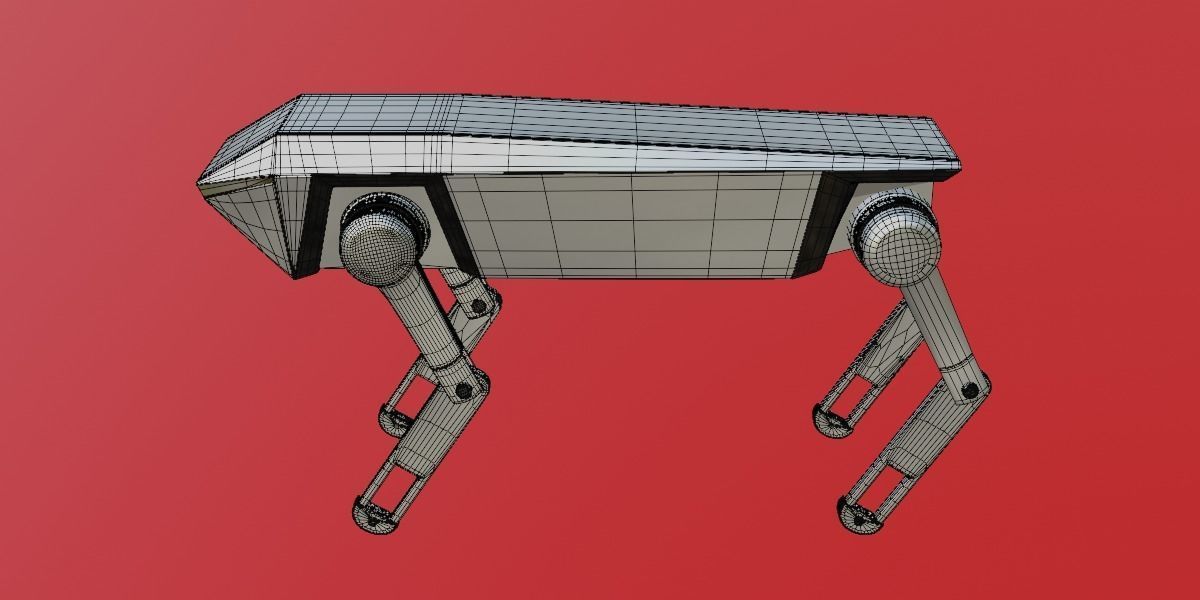 Tesla Cyber Dog - Rigged  3D model_3