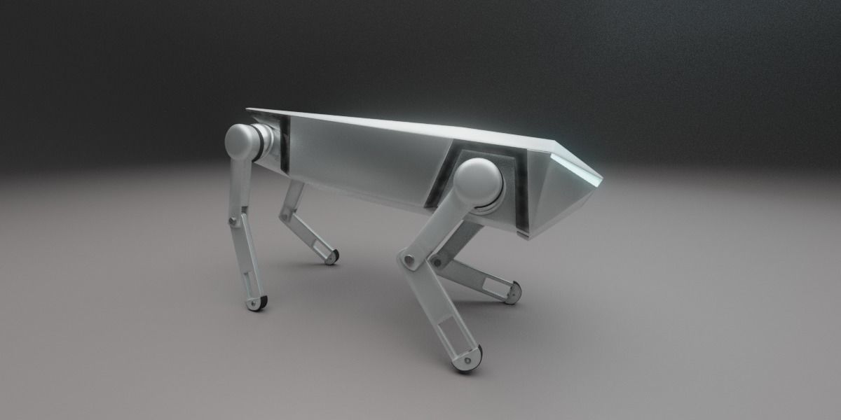 Tesla Cyber Dog - Rigged  3D model_2