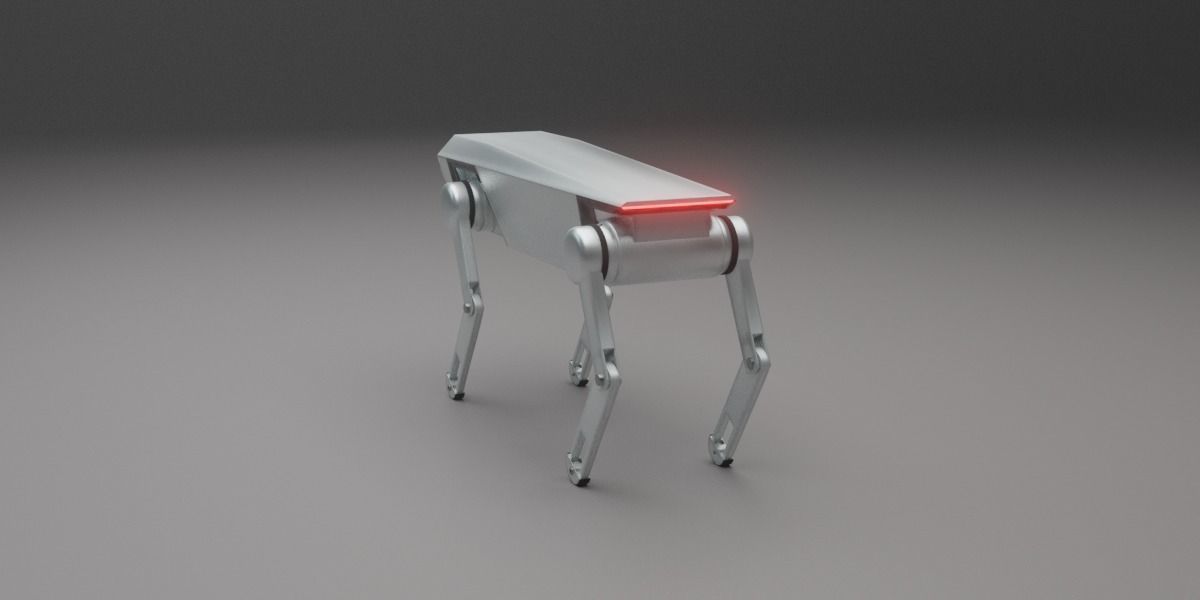 Tesla Cyber Dog - Rigged  3D model_1