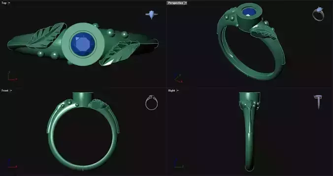 Diamond Bezel Engagement Ring 