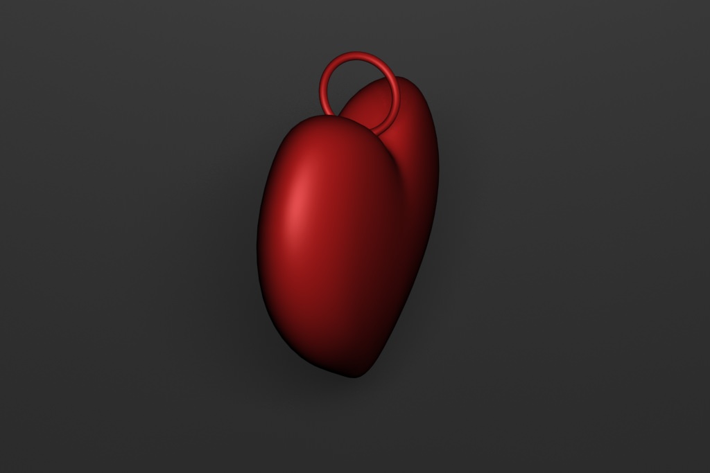 Simple heart pendant Free 3D print model_2