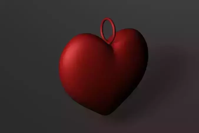 Simple heart pendant Free 3D print model
