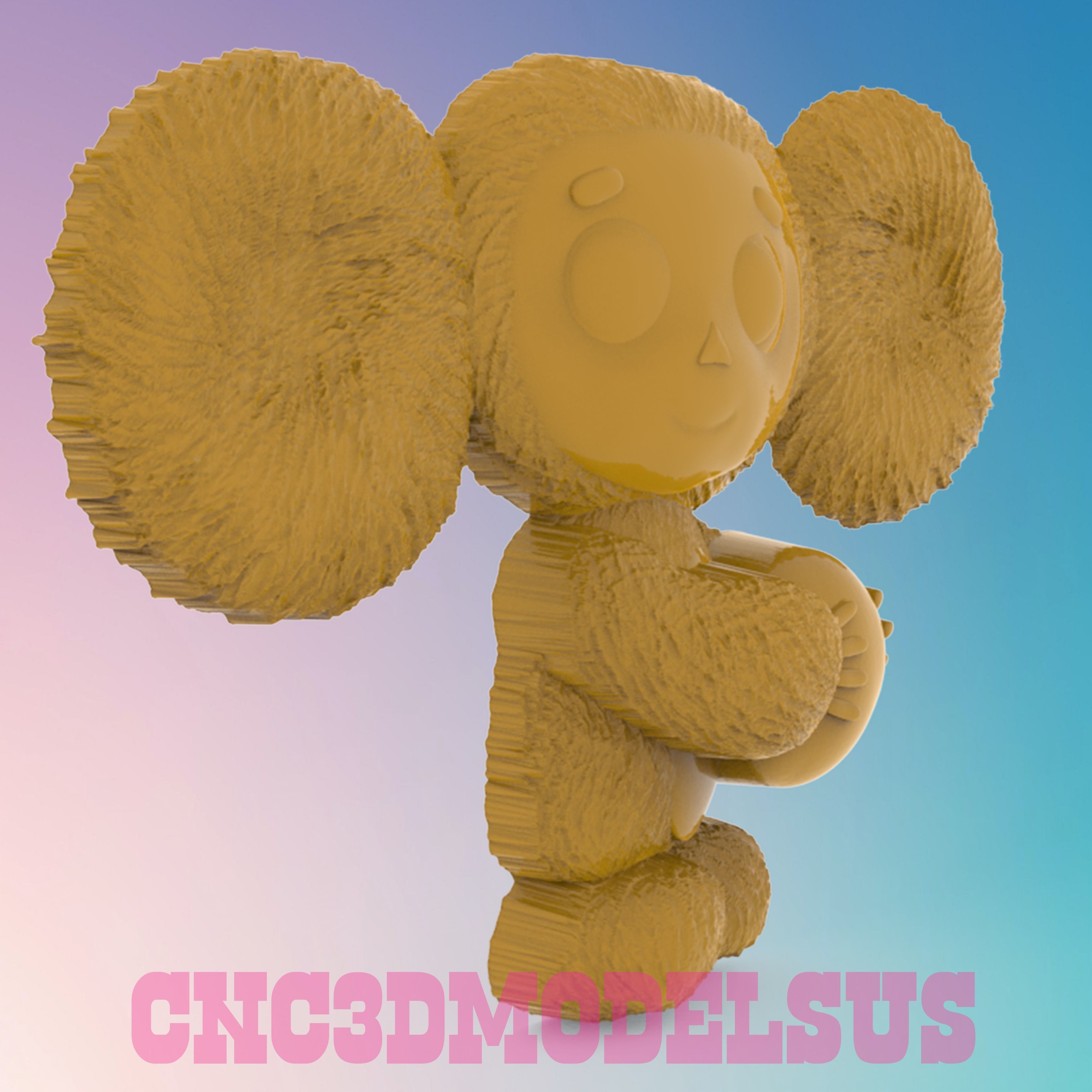 Cheburashka 3D MODEL STL FILE FOR CNC ROUTER LASER 3D print model_2