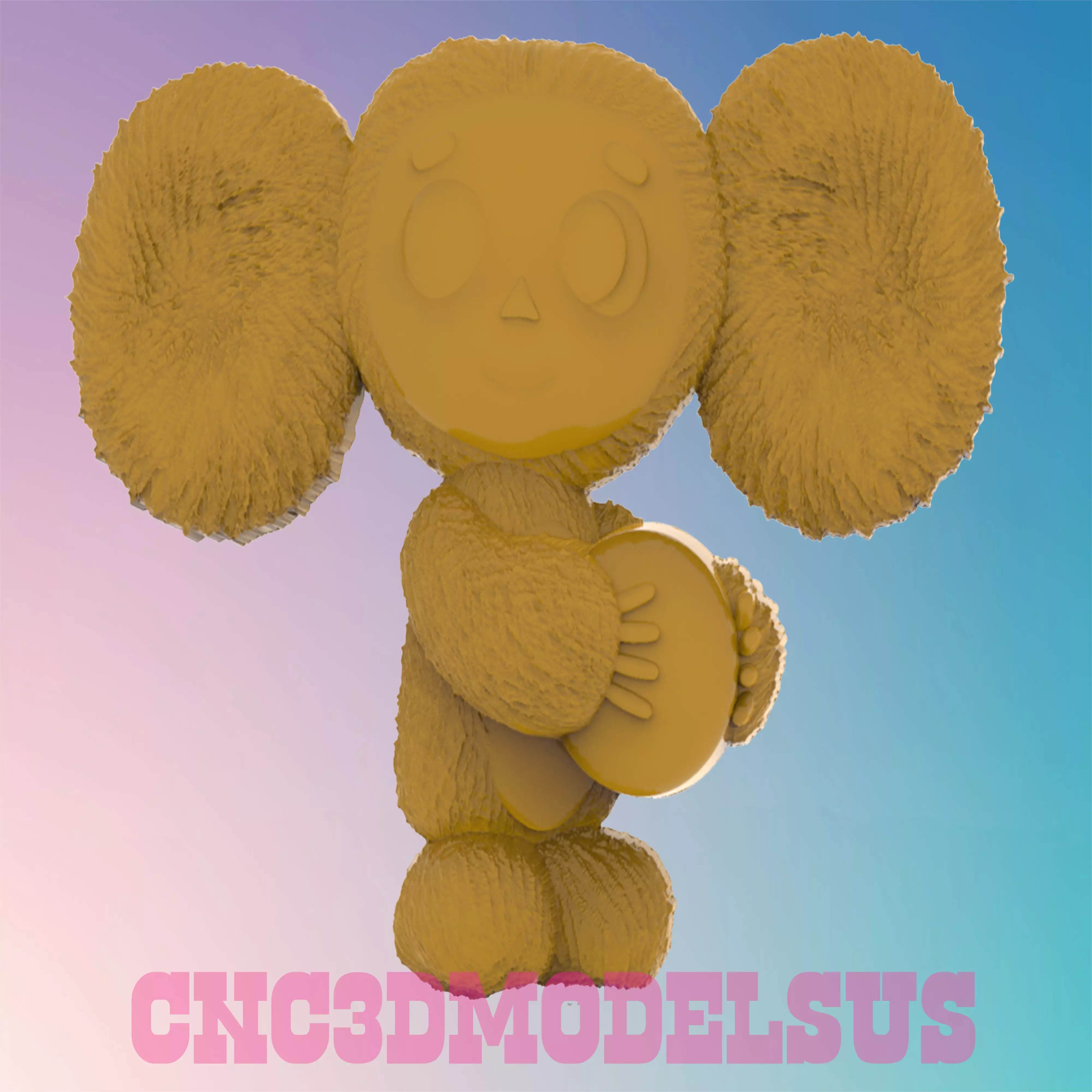 Cheburashka 3D MODEL STL FILE FOR CNC ROUTER LASER 3D print model_0