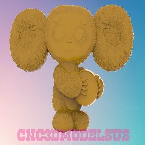 Cheburashka 3D MODEL STL FILE FOR CNC ROUTER LASER 3D print model