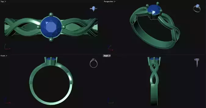 Infinity Engagement Ring 