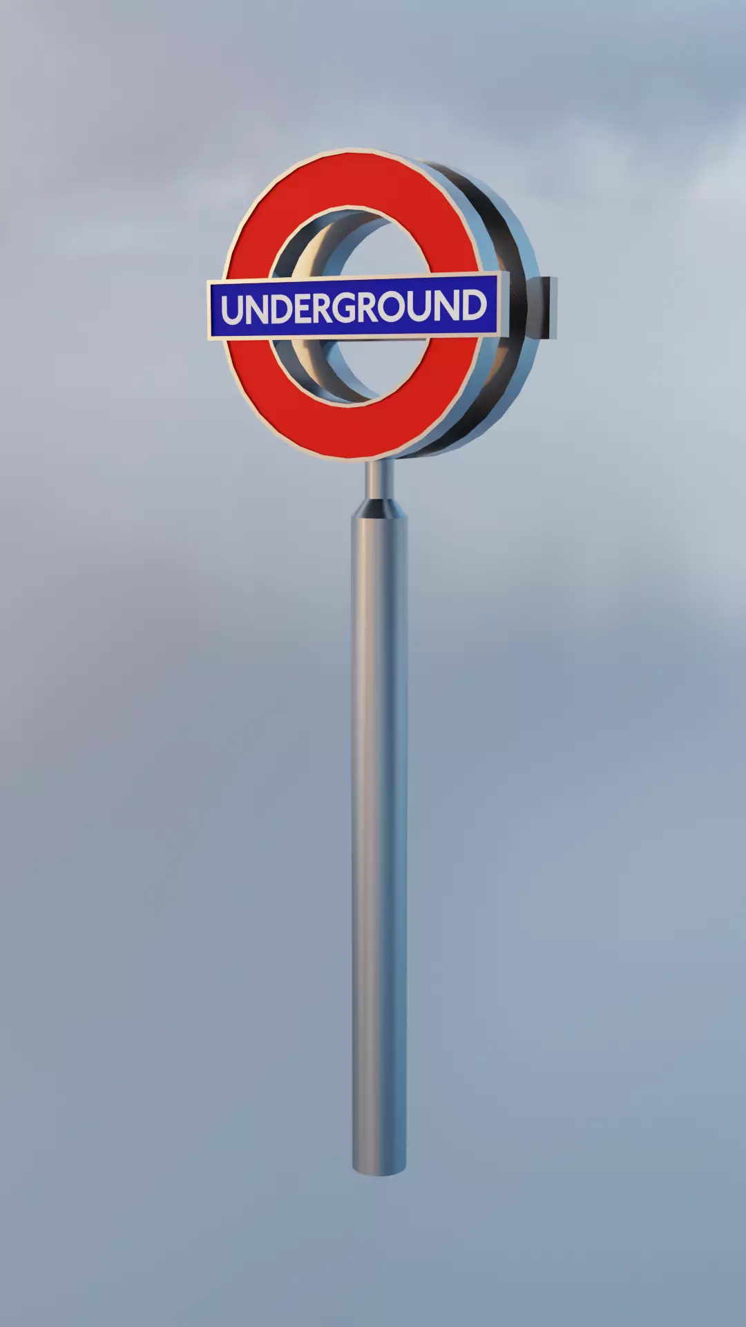 Underground Sign Free low-poly 3D model