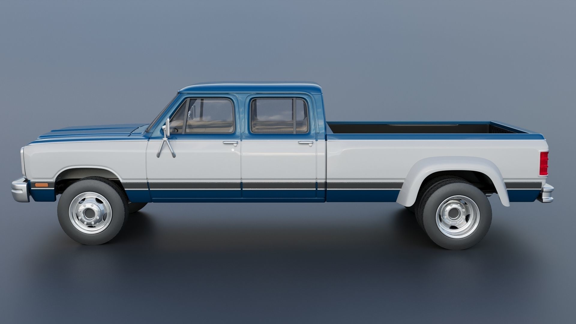 Dodge Ram W350 Crew Cab Dually 1983 3D print model_3