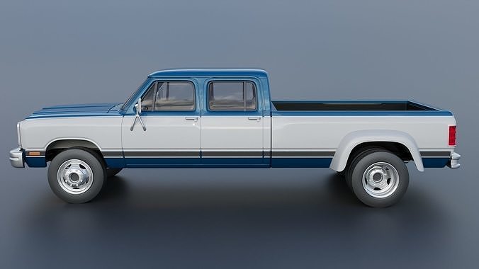 Dodge Ram W350 Crew Cab Dually 1983 3D print model 4