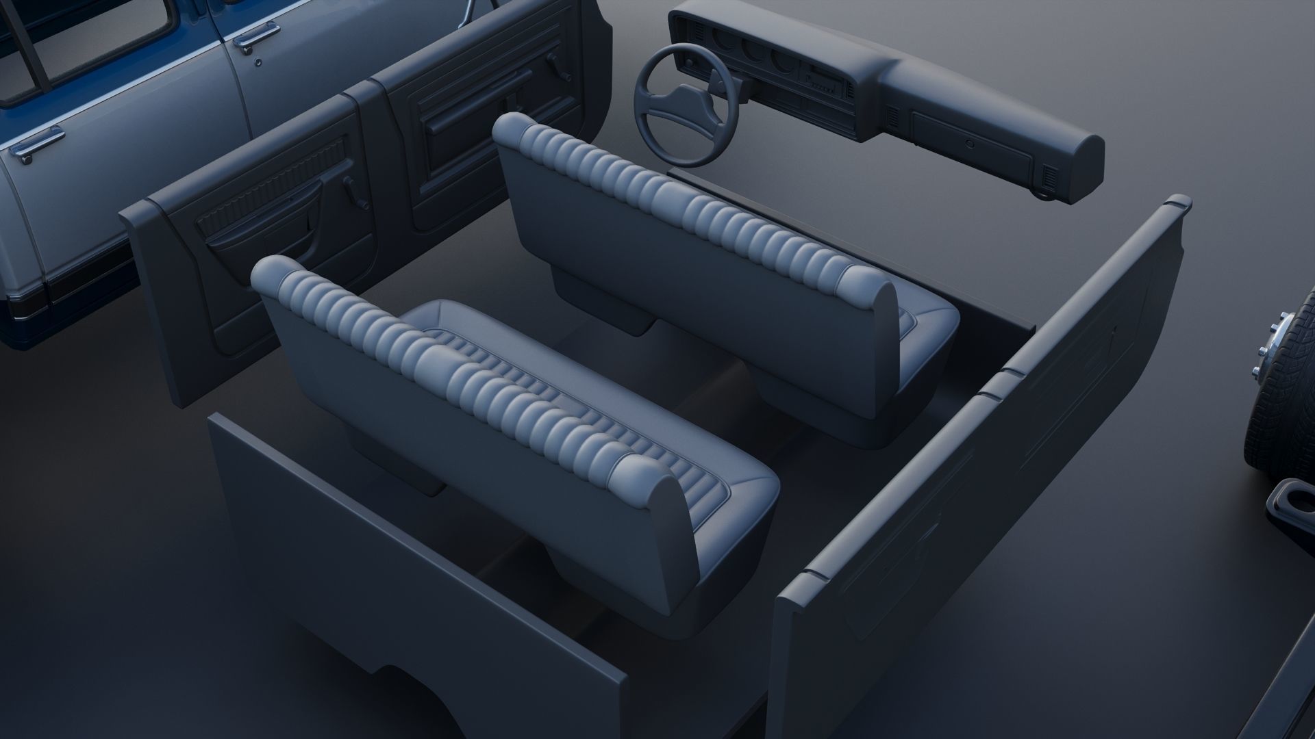 Dodge Ram W350 Crew Cab Dually 1983 3D print model_28