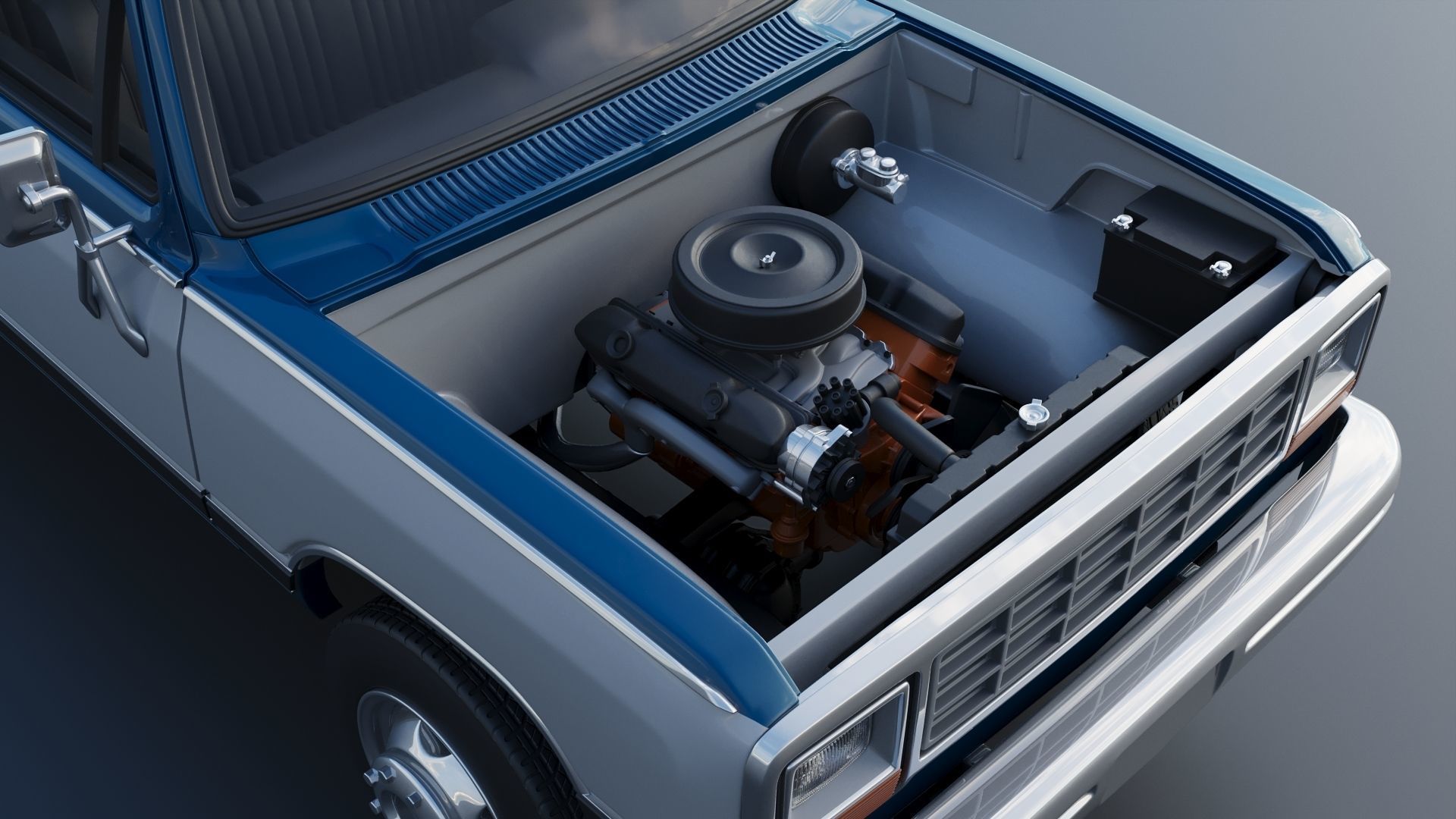 Dodge Ram W350 Crew Cab Dually 1983 3D print model_16