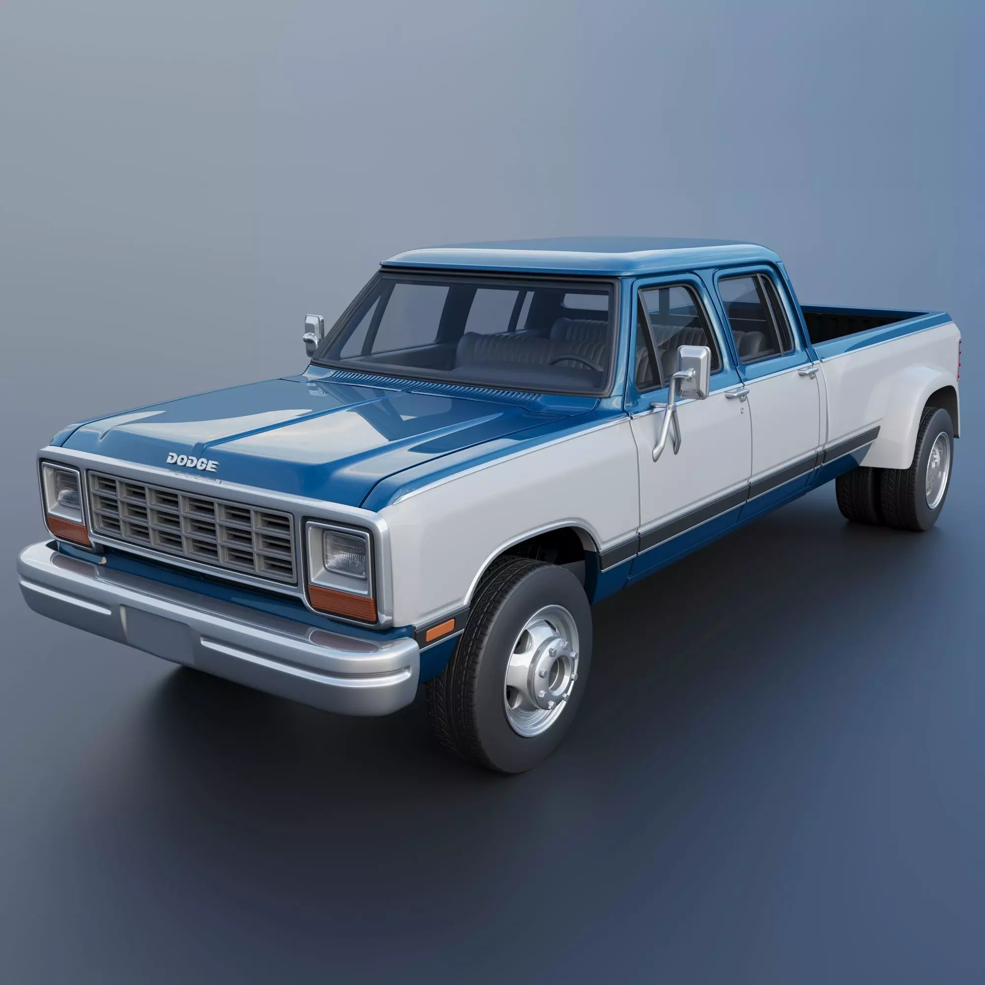 Dodge Ram W350 Crew Cab Dually 1983 3D print model_0