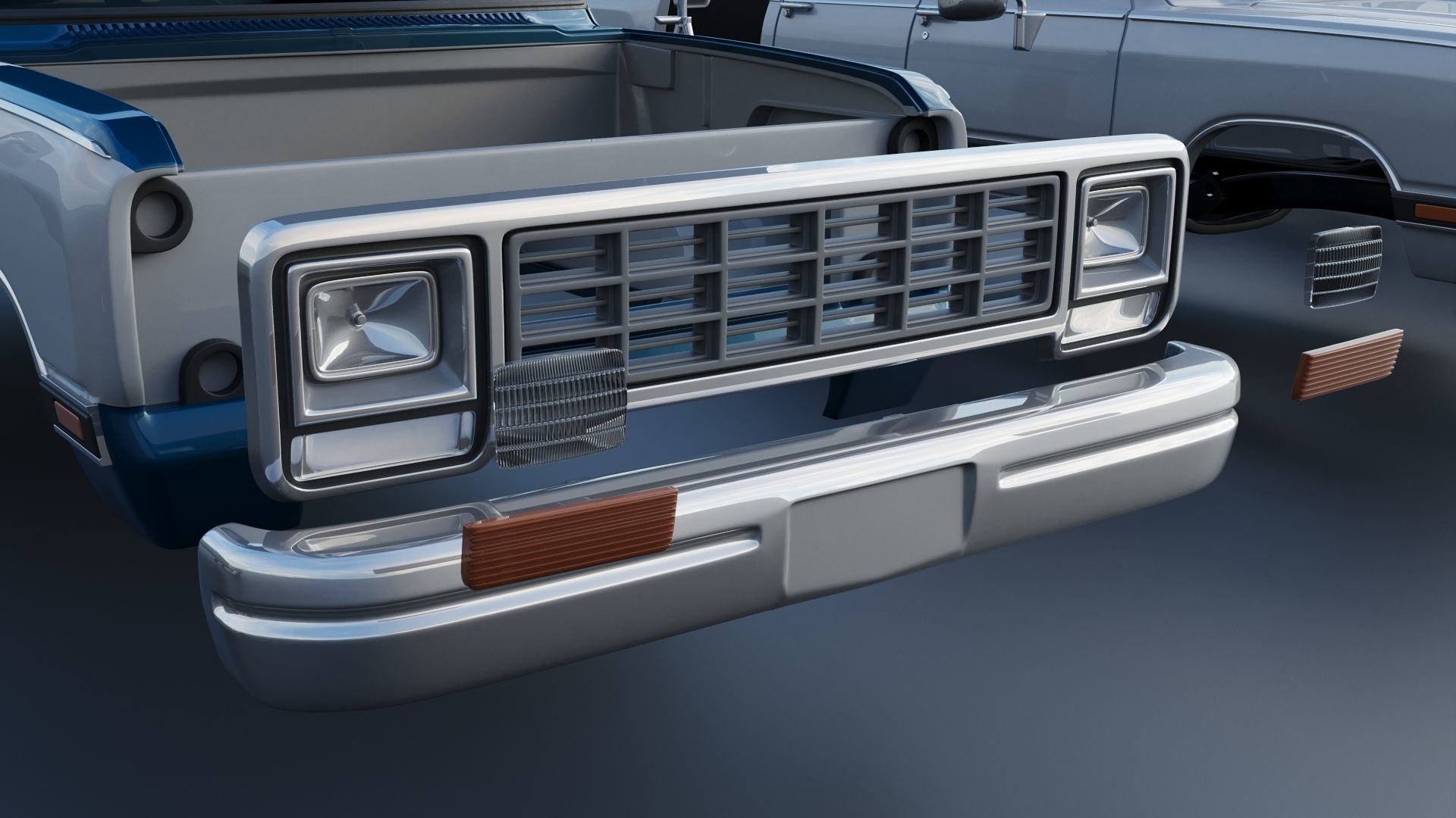 Dodge Ram W350 Crew Cab Dually 1983 3D print model_25