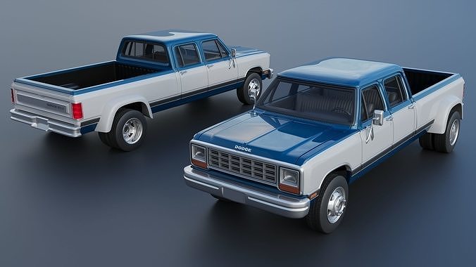 Dodge Ram W350 Crew Cab Dually 1983 3D print model 2