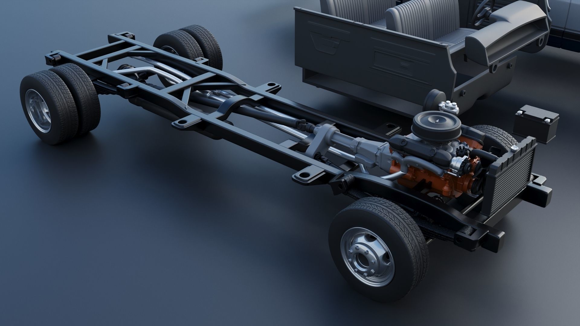 Dodge Ram W350 Crew Cab Dually 1983 3D print model_29