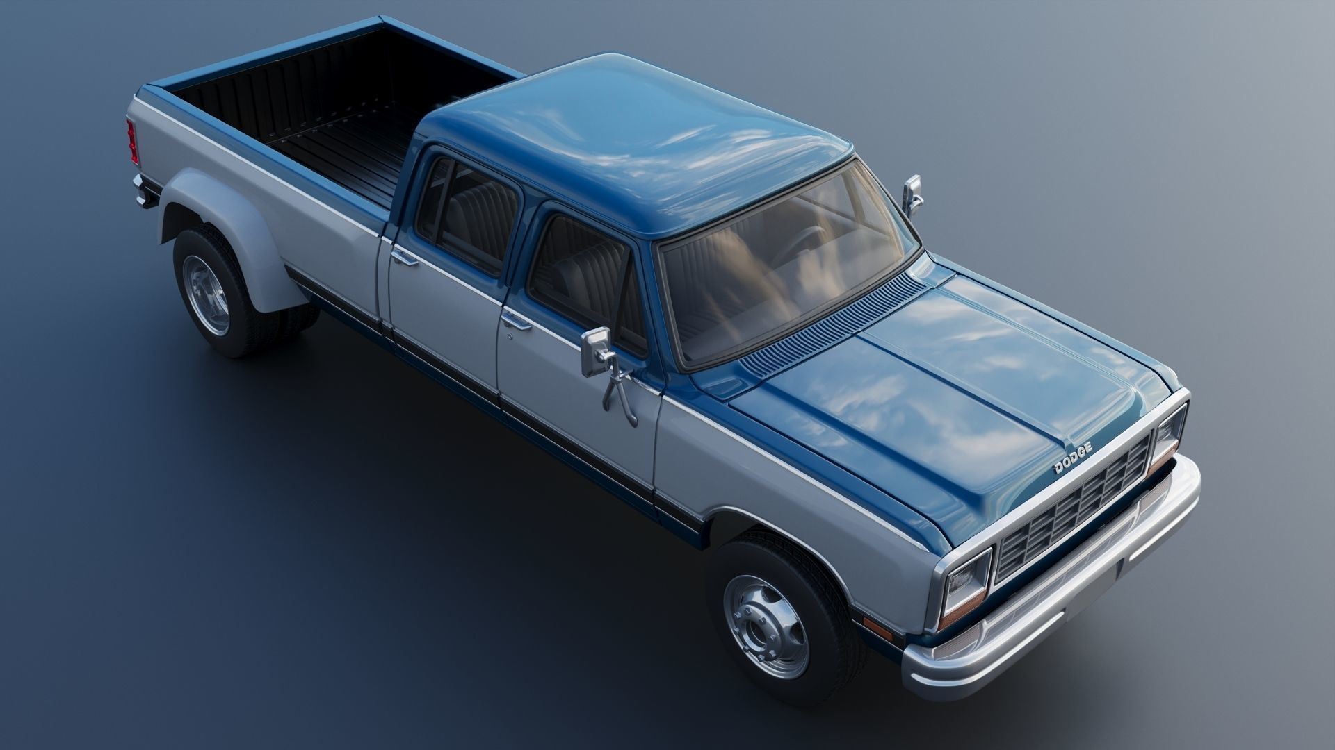 Dodge Ram W350 Crew Cab Dually 1983 3D print model_11
