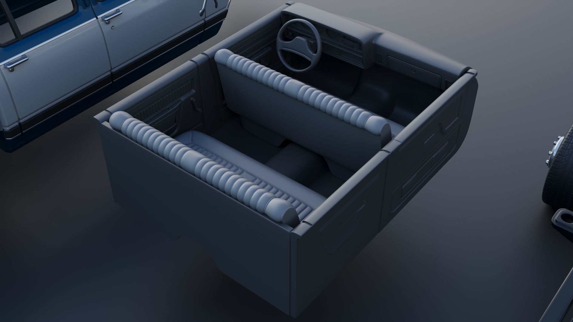 Dodge Ram W350 Crew Cab Dually 1983 3D print model_27