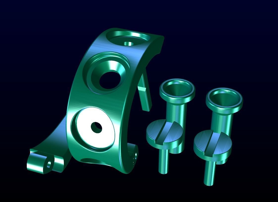 earrings love 3D print model_2