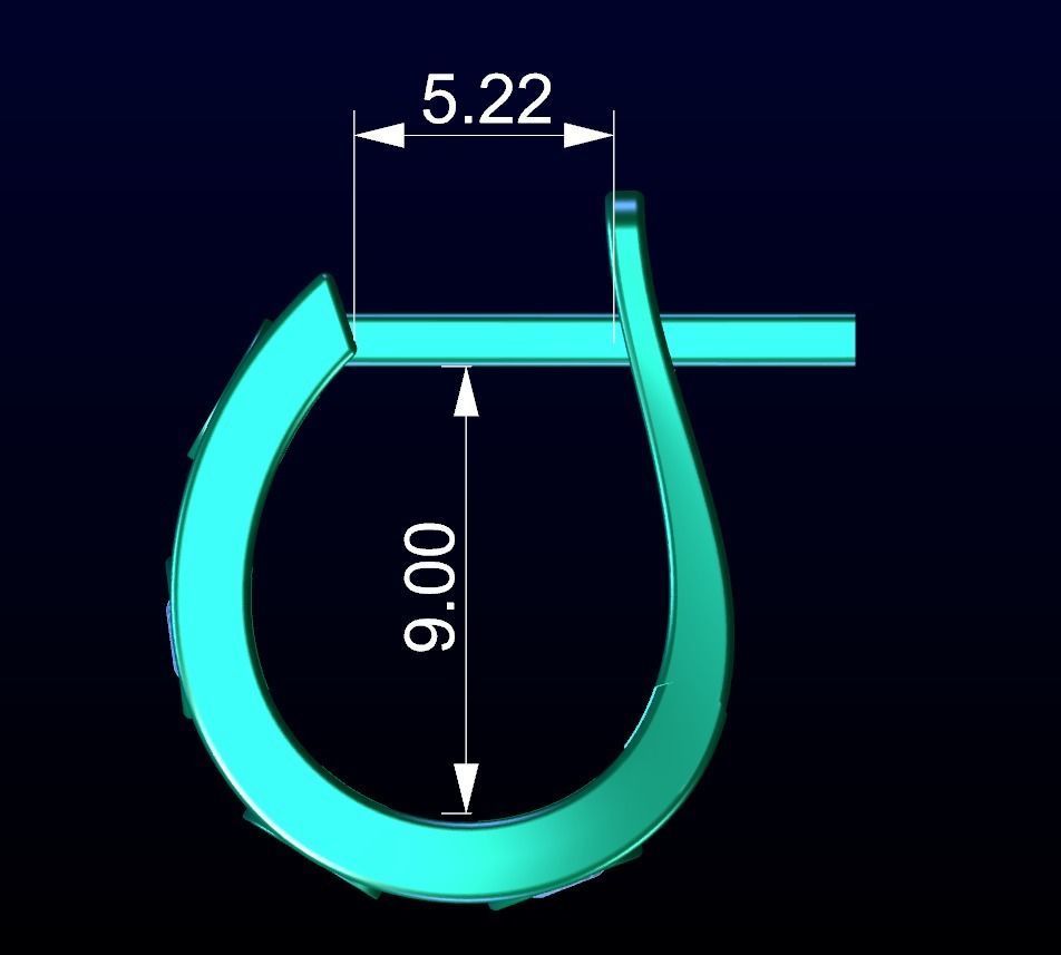 earrings love 3D print model_6