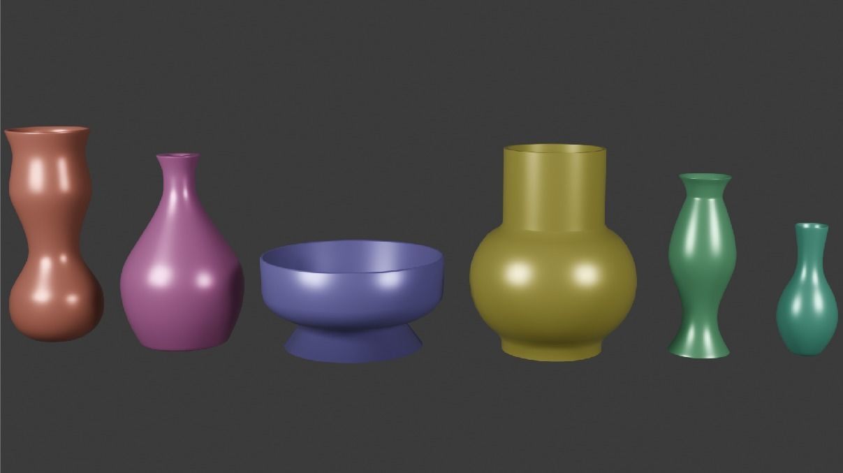 Vase Pack 3D model_2