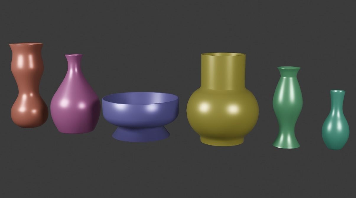 Vase Pack 3D model_3