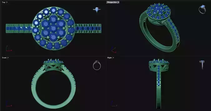 Illusion Halo Engagement Ring