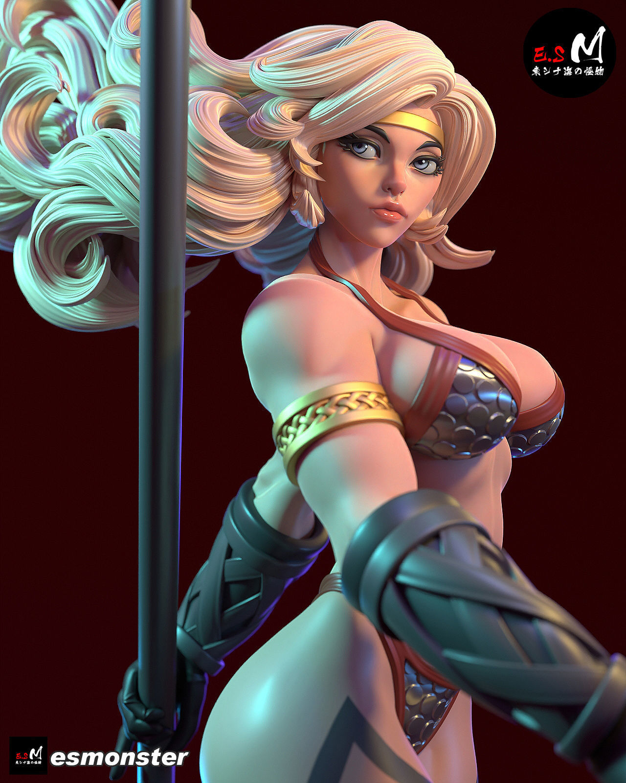 Amazon Dragon Crown 3D print model_3