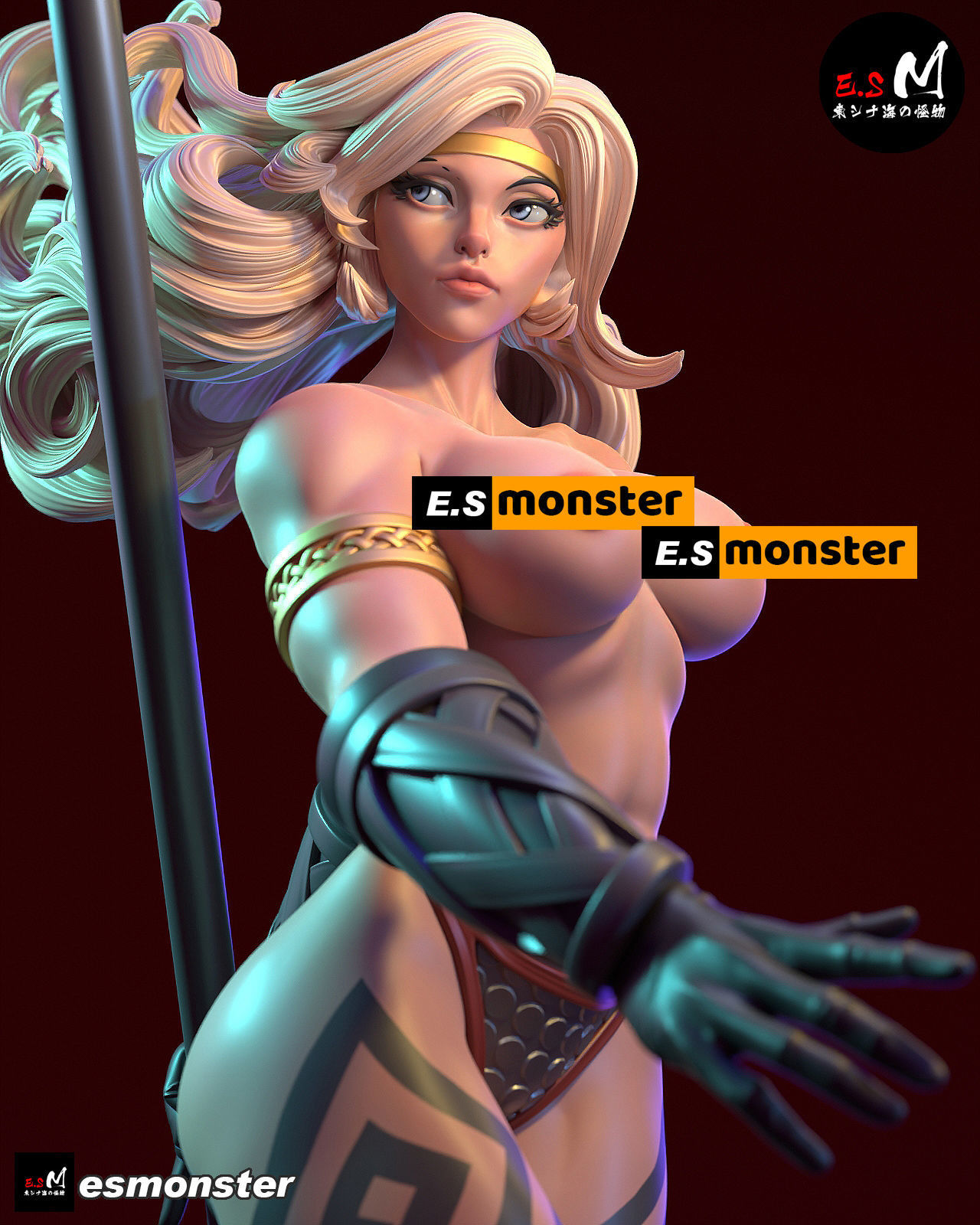 Amazon Dragon Crown 3D print model_11