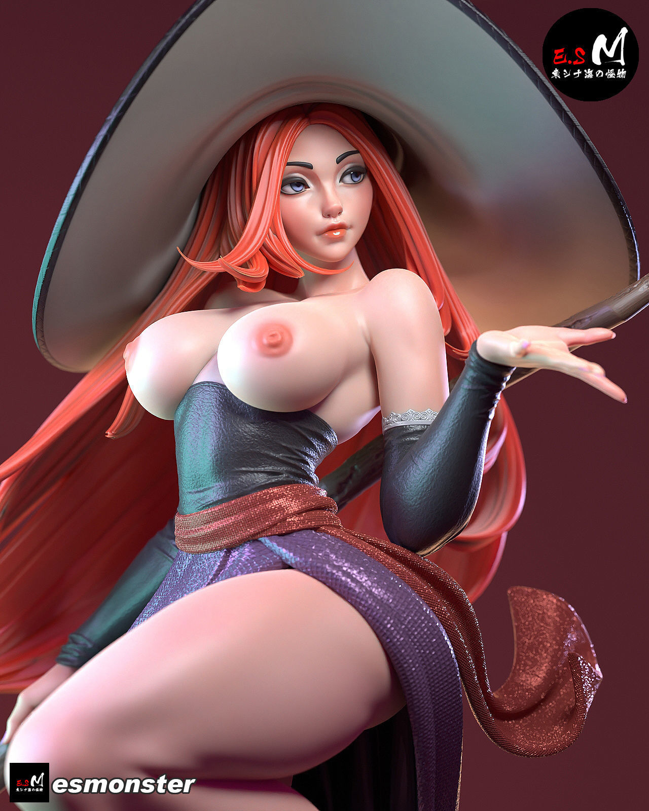 Sorceress Amazon Dragon Crown 3D print model_14