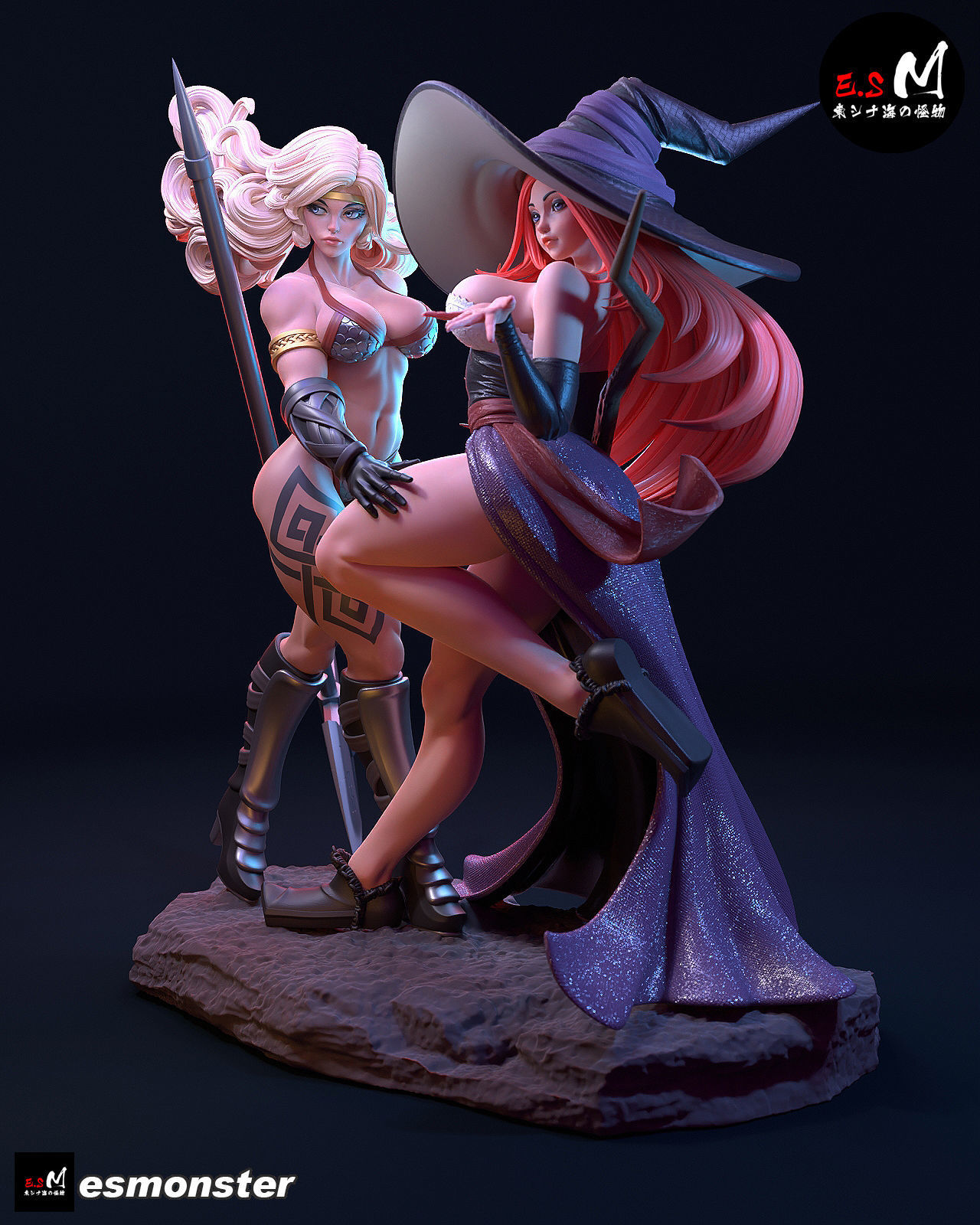 Sorceress Amazon Dragon Crown 3D print model_31
