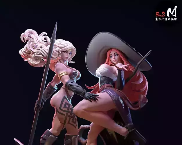Sorceress Amazon Dragon Crown 3D print model