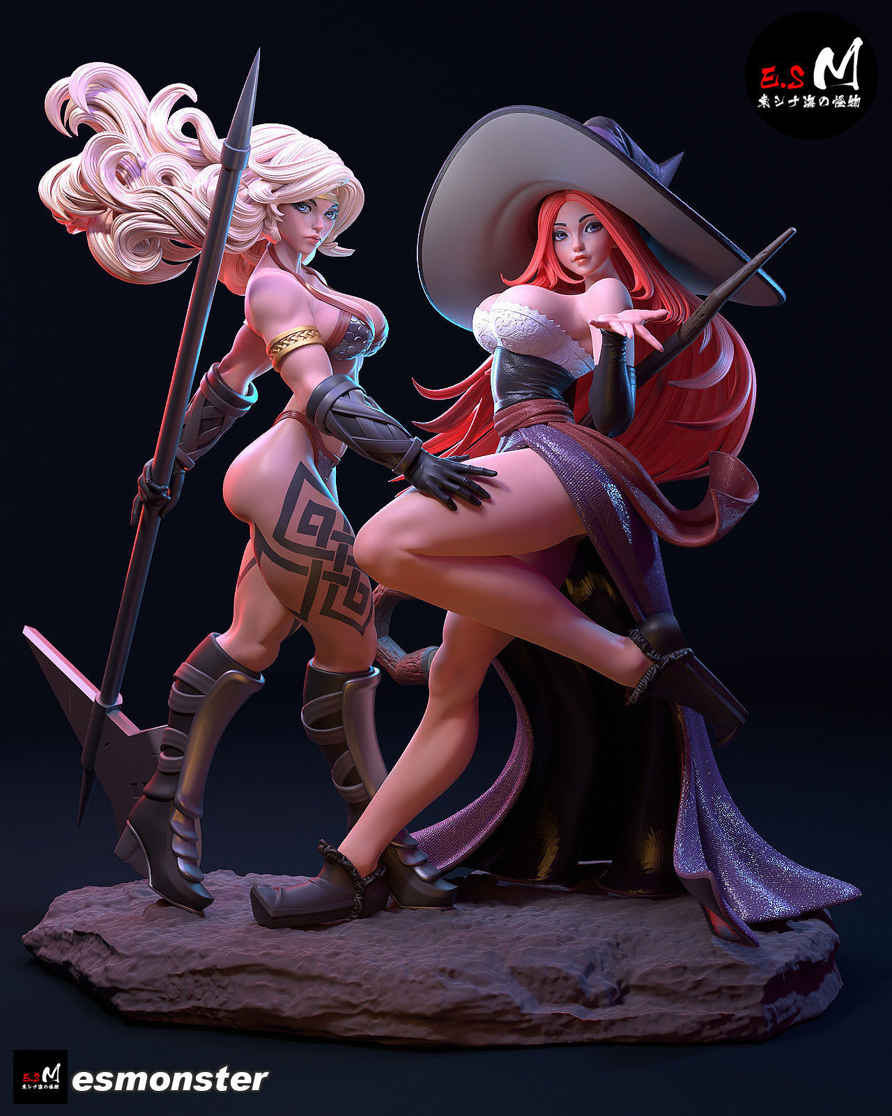 Sorceress Amazon Dragon Crown 3D print model_29