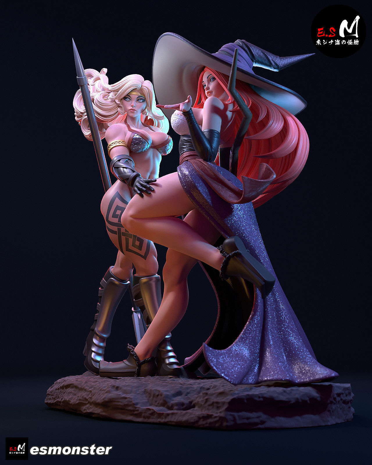 Sorceress Amazon Dragon Crown 3D print model_33