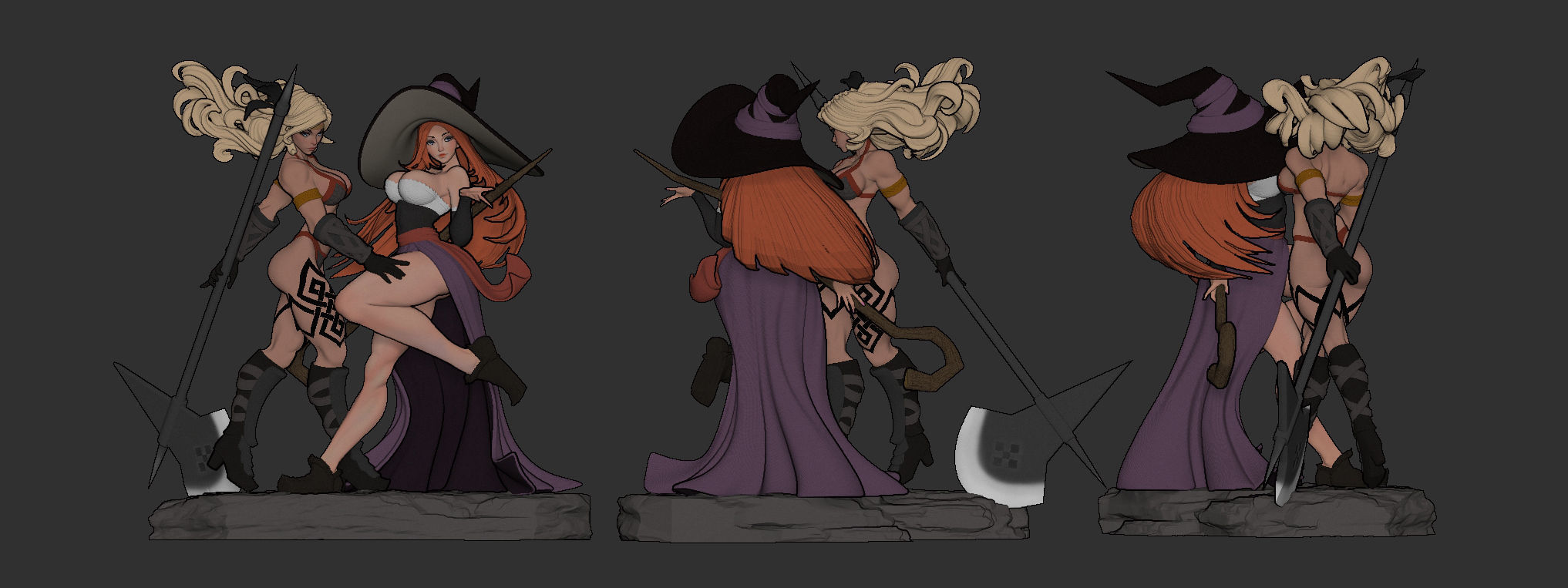 Sorceress Amazon Dragon Crown 3D print model_17