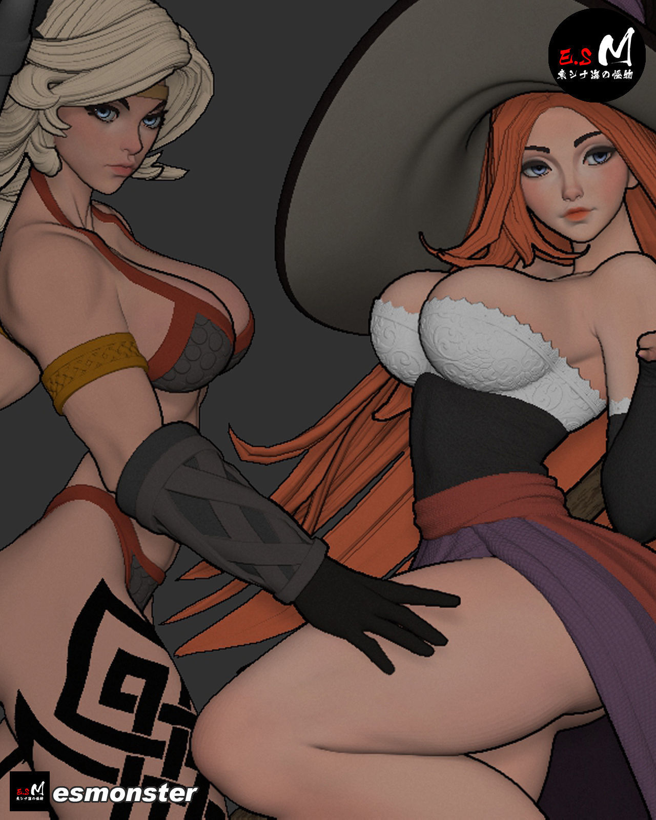 Sorceress Amazon Dragon Crown 3D print model_19